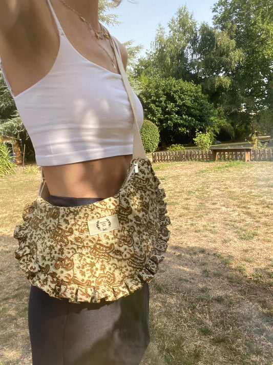 SAC DEMI-LUNE FROU-FROU