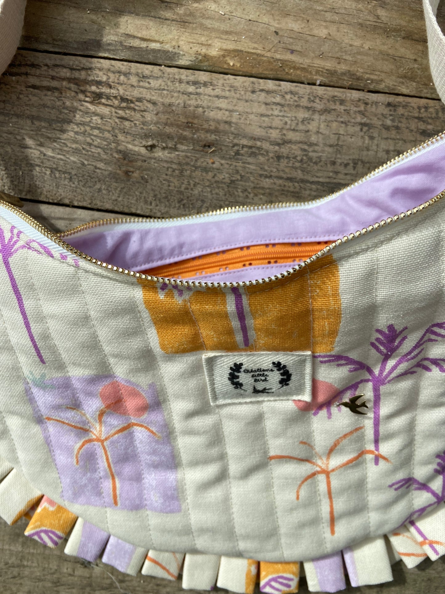 SAC DEMI-LUNE FROU-FROU